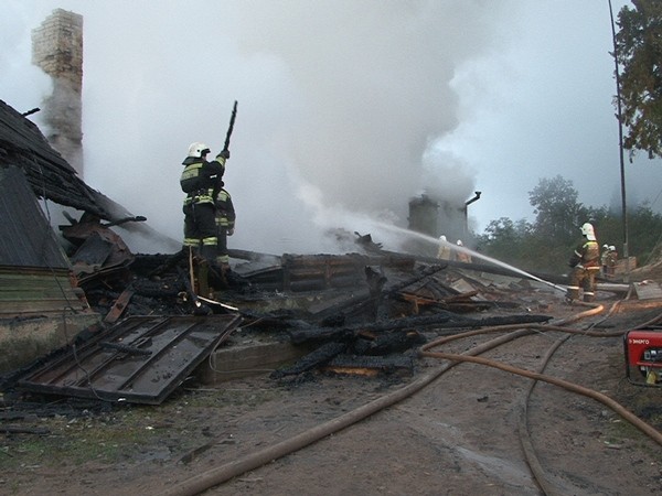 МЧС опубликовало фото с места пожара в интернате под Новгородом