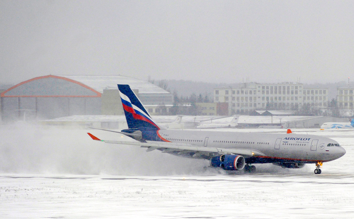 Аэропорт Шереметьево снег