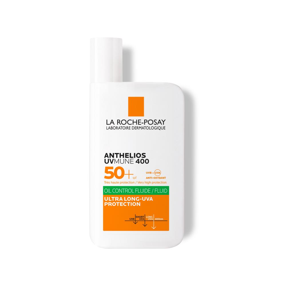 Солнцезащитный матирующий флюид Anthelios UVmune SPF 50+ PPD56, La Roche-Posay, 2509 руб. (ЛЭтуаль)