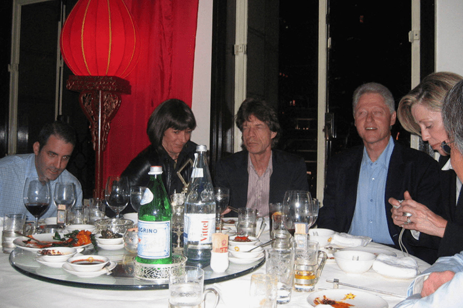 Билл Клинтон, Мик Джаггер и Гислейн Максвелл