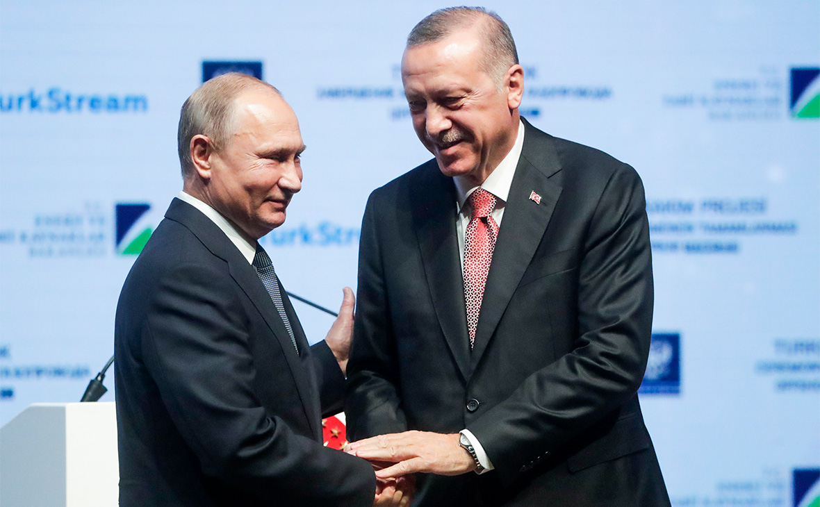 Владимир Путин и Реджеп Тайип Эрдоган (слева направо)