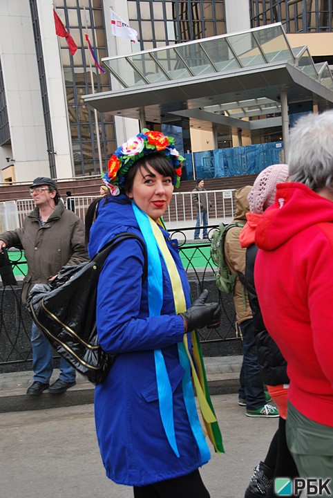 "Марш мира" в Москве против военного вмешательства России в Крыму