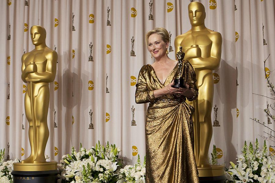 Мэрил Стрип на церемонии вручения премии «Оскар», 2012 год