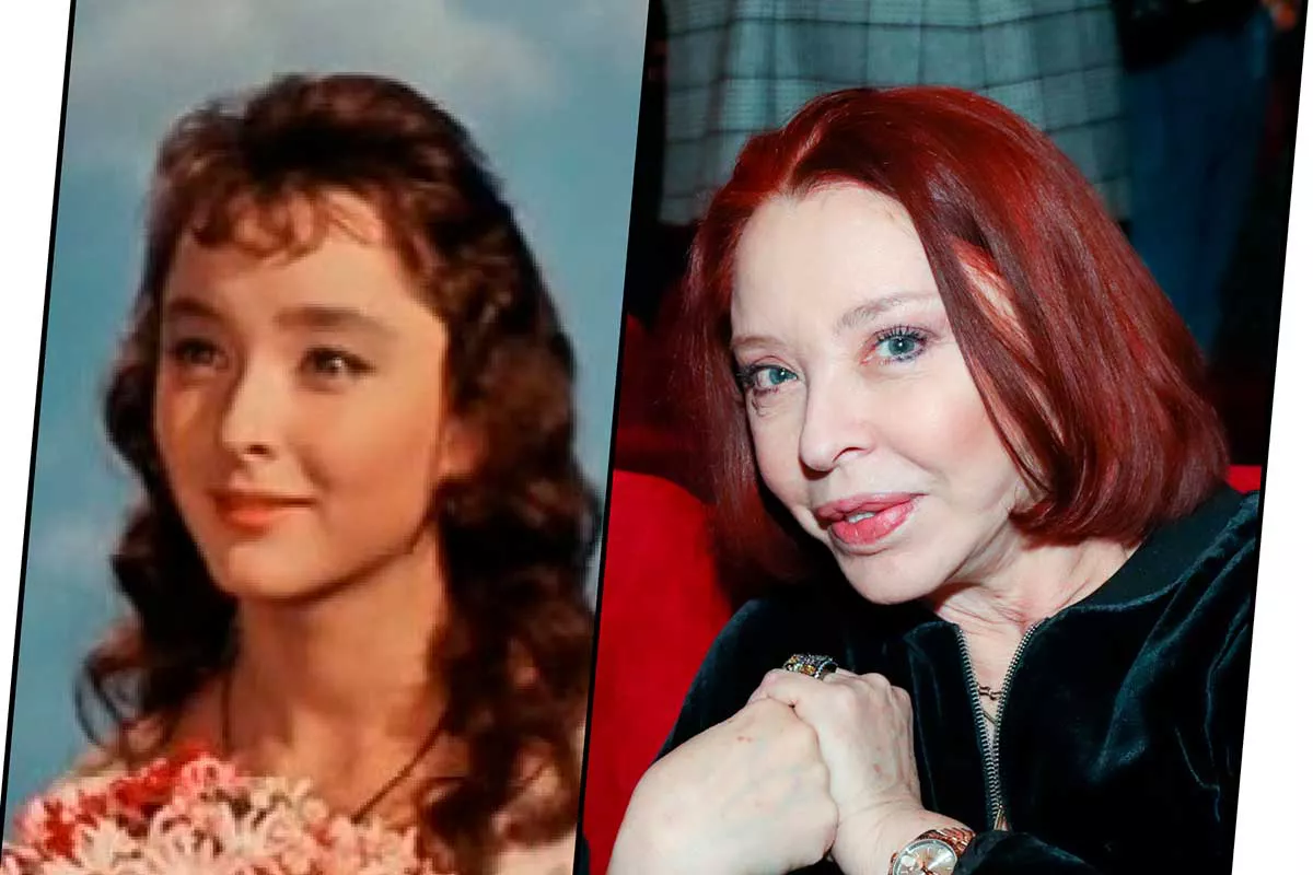 Анастасия Вертинская в фильме «Алые паруса» (1961 год) и на премьере фильма «Вторжение» в 2019 году