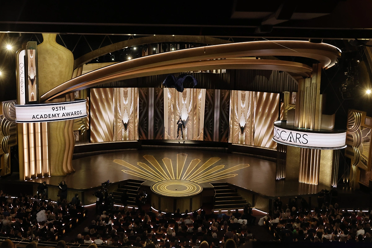 <p>Джимми Киммел на сцене Dolby Theatre во время 95-й церемонии награждения премии &laquo;Оскар&raquo;, 12 марта 2023 года</p>