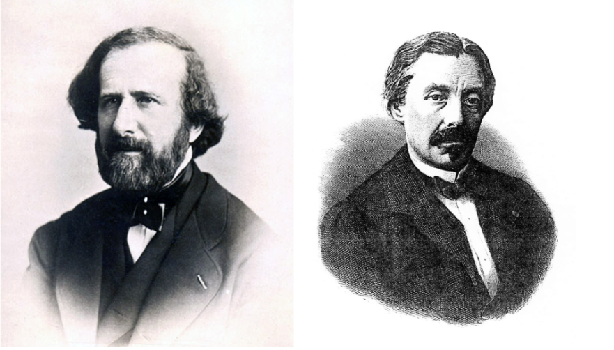 Ипполит Физо (слева) и Леон Фуко