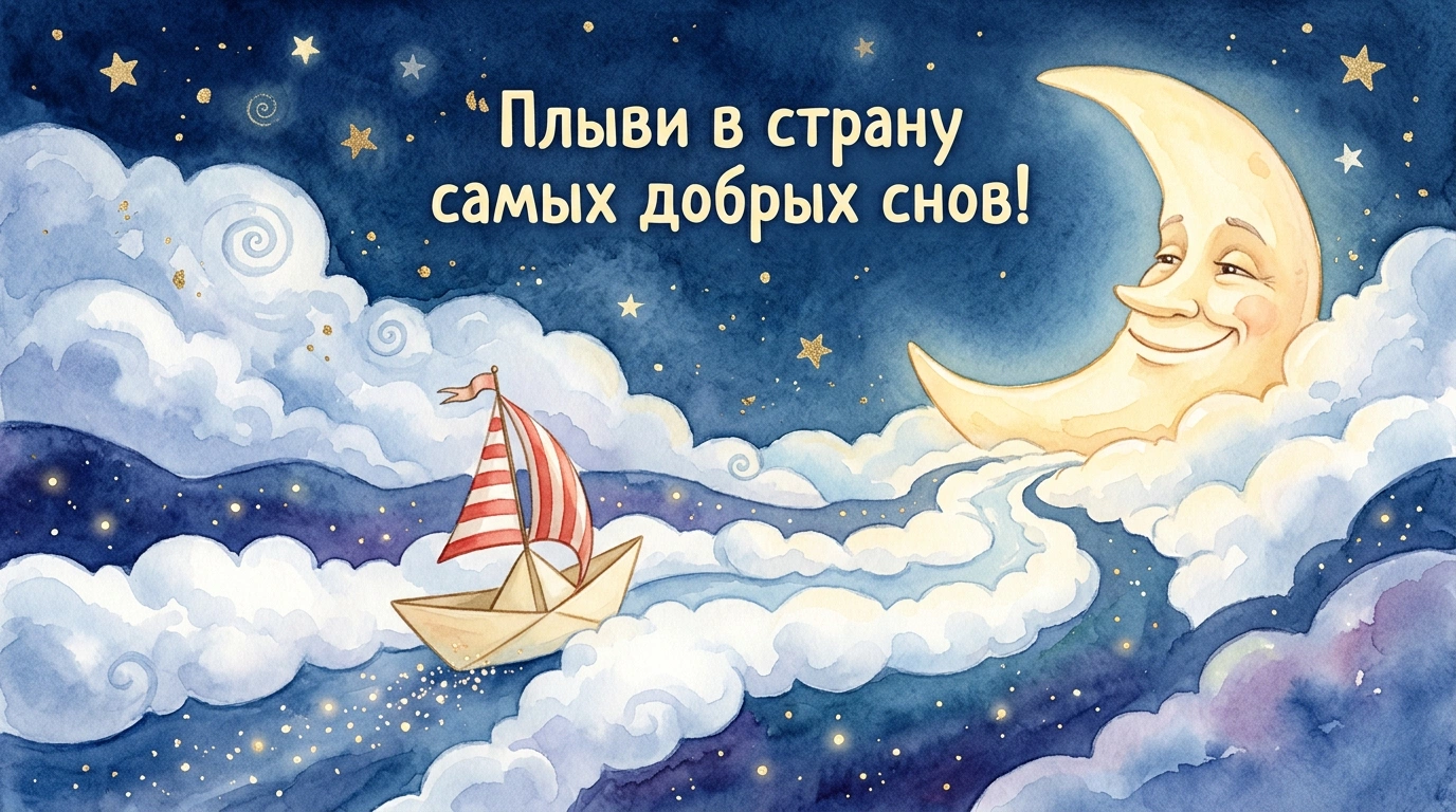 Открытки «Спокойной ночи!» для родных и любимых: 25 уютных картинок