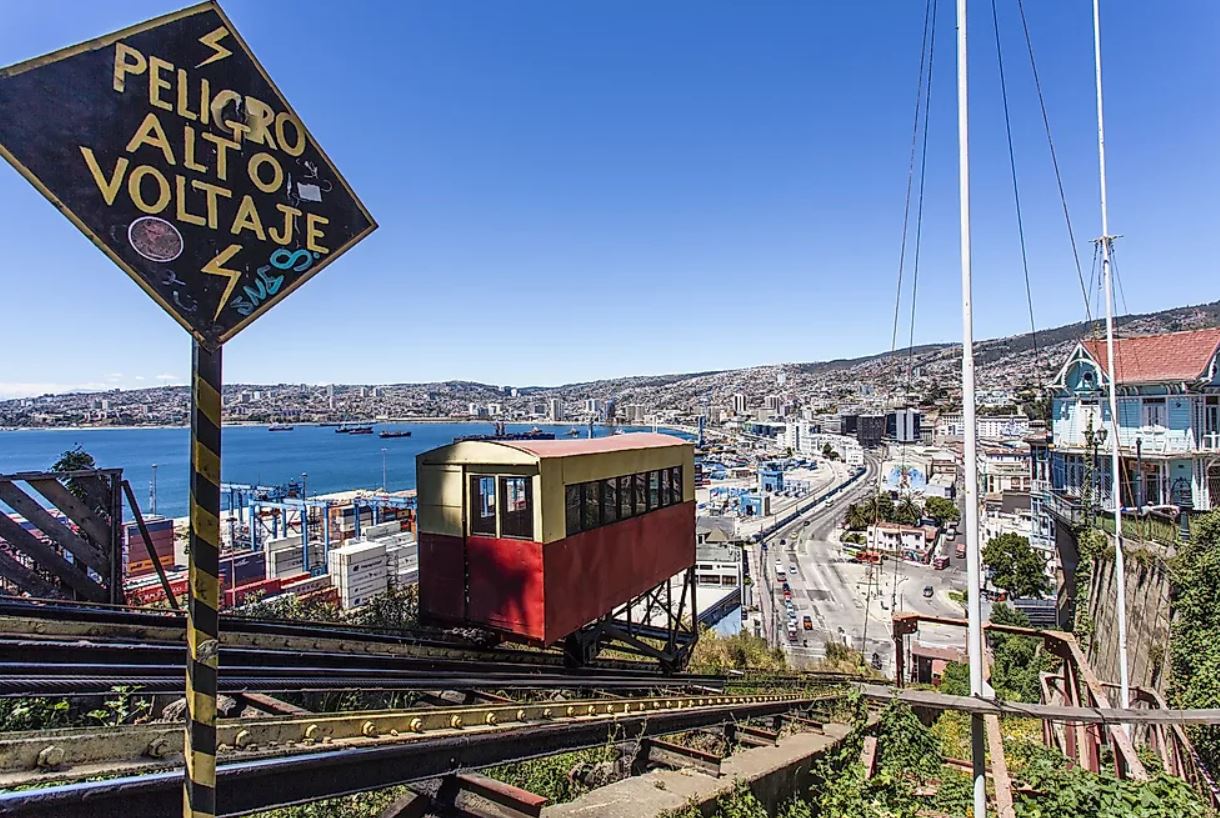 Кабинка фуникулера Atilleria в чилийском Вальпараисо
