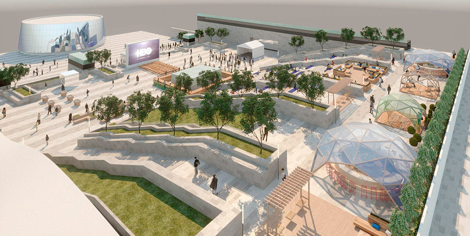 Визуализация проекта нового городского пространства в&nbsp;&laquo;Москва-Сити&raquo;
