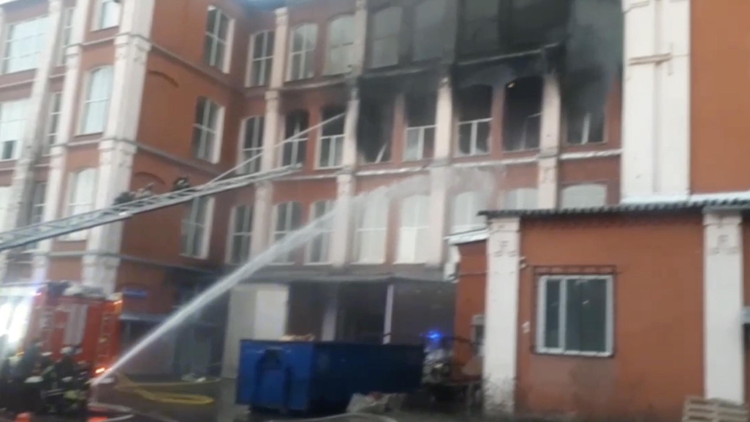 В Подольске произошел пожар на бывшем заводе «Зингер»