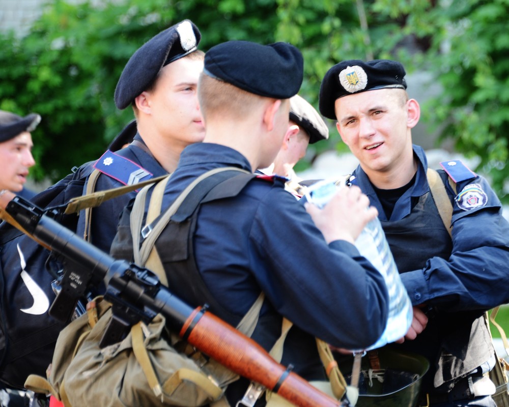 Военнослужащие национальной гвардии Украины 