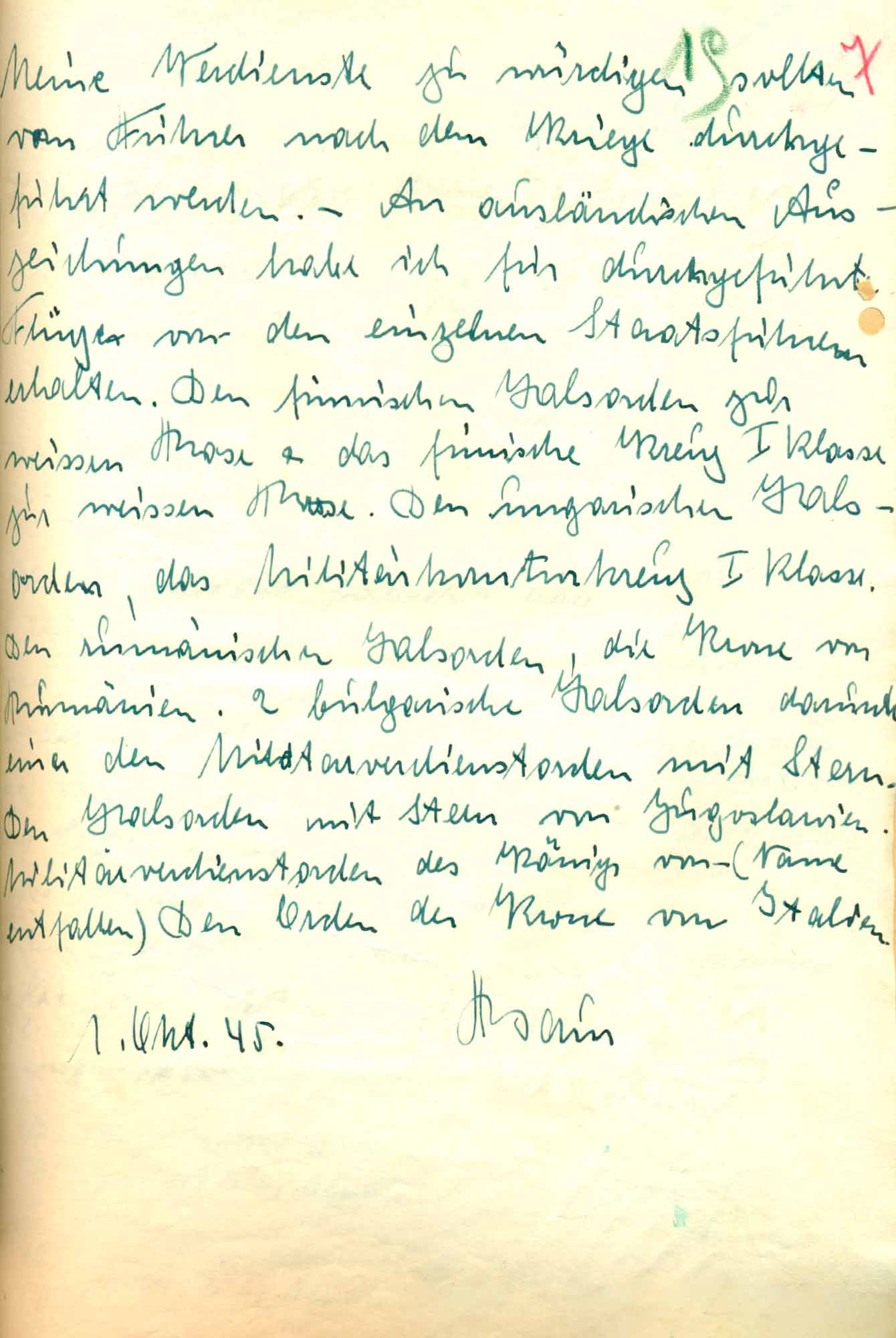 Автобиография группенфюрера СС и генерал-лейтенанта полиции Г. Баура. 1 октября 1945 г. Подлинник на немецком языке.