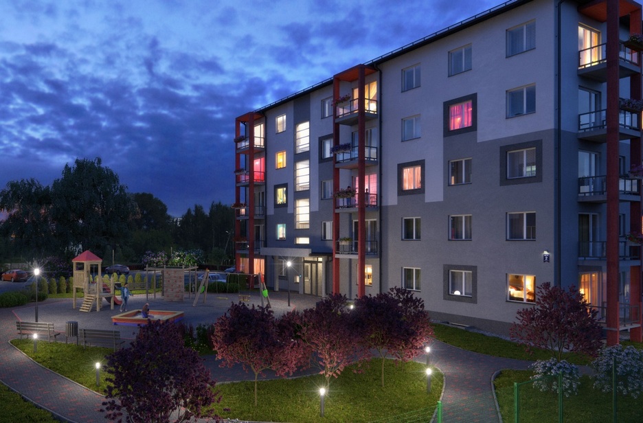Проект нового пятиэтажного жилого комплекса в&nbsp;Риге