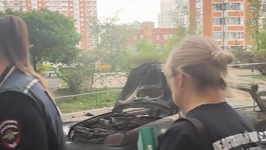 Место взрыва машины генерала Генштаба