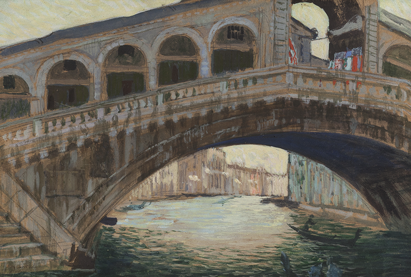Борис Кустодиев, &laquo;Венеция. Мост Риальто&raquo;.&nbsp;1907 год
