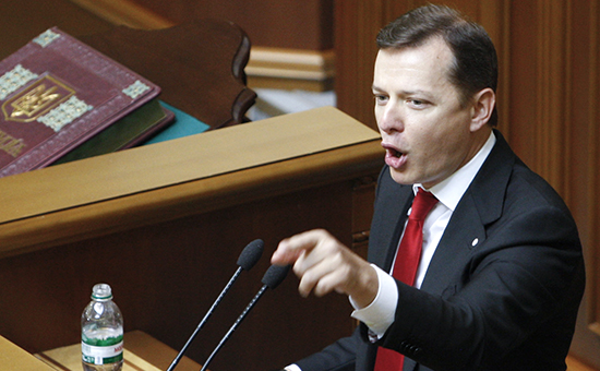 Депутат Олег Ляшко на заседании Верховной Рады Украины