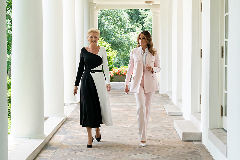 Первая леди Польши Агата Корнхаузер-Дуда и первая леди США&nbsp;Мелания Трамп