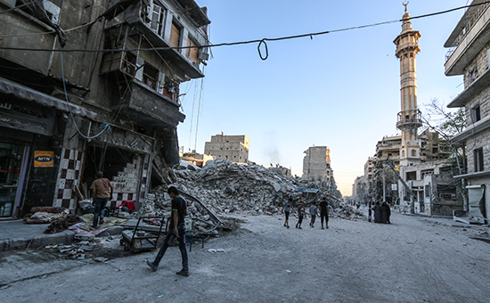 Последствия боевых действий в Алеппо


