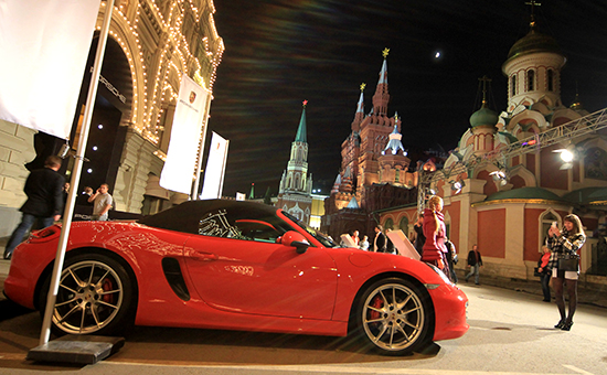 Porsche&nbsp;Boxster&nbsp;в центре Москвы