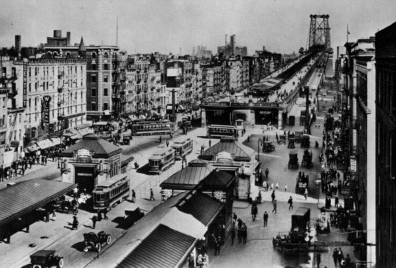 Трамвайная станция в начале ХХ века