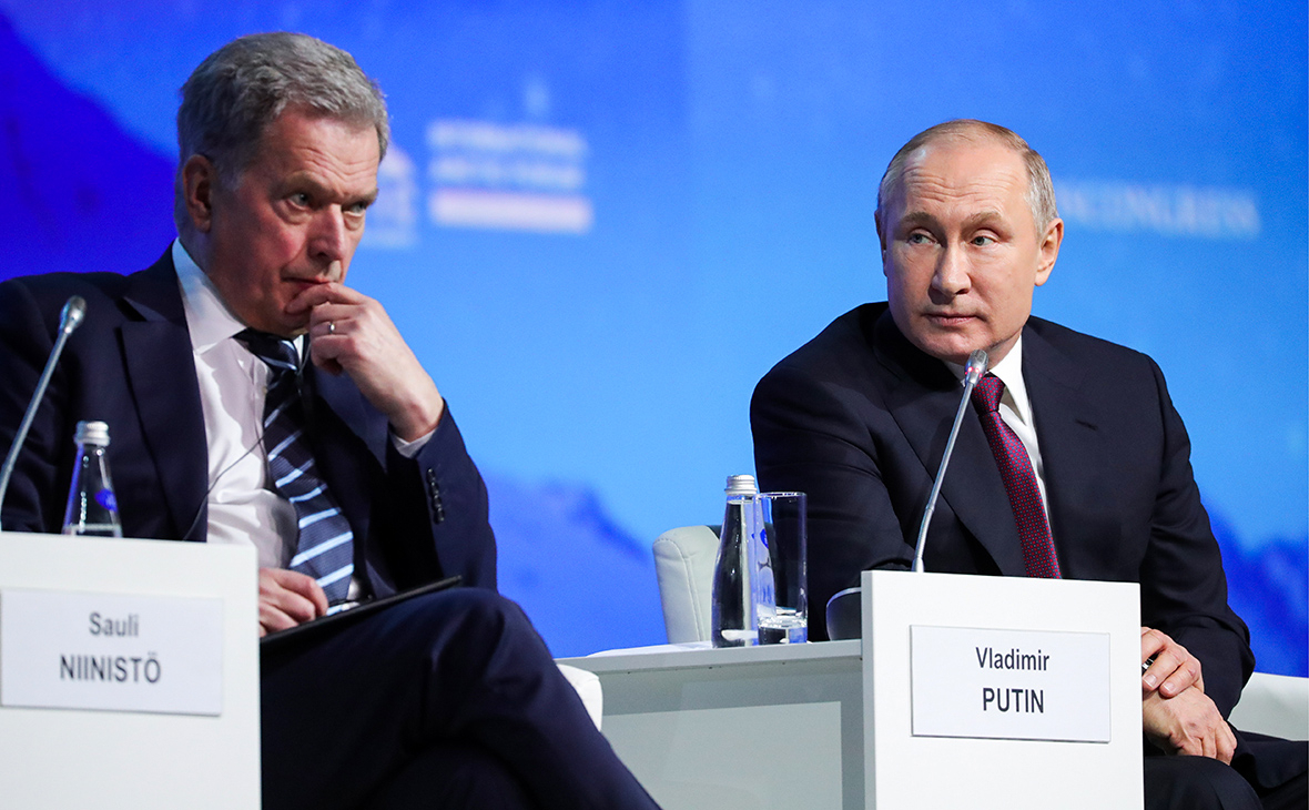 Саули Ниинистё и Владимир Путин (слева направо)