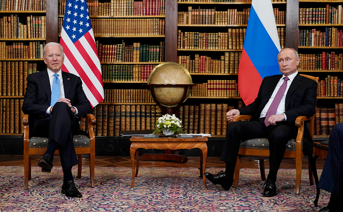 Джо Байден и Владимир Путин



