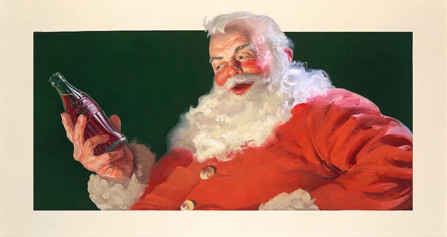 Постер Coca-Cola&nbsp;с Санта-Клаусом, который был создан в 1931 году
&nbsp;