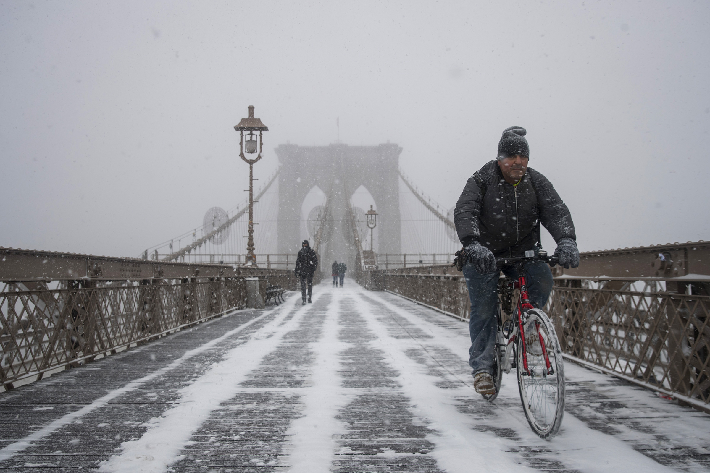Бруклинский мост, Нью-Йорк. 4 января 2018 года