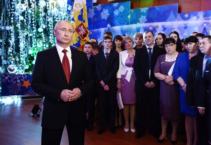 В.Путин встретил Новый год с хабаровчанами, пострадавшими от паводка