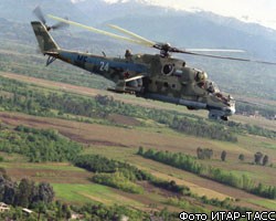 В Дагестане упал и сгорел боевой вертолет Ми-24 "Крокодил"