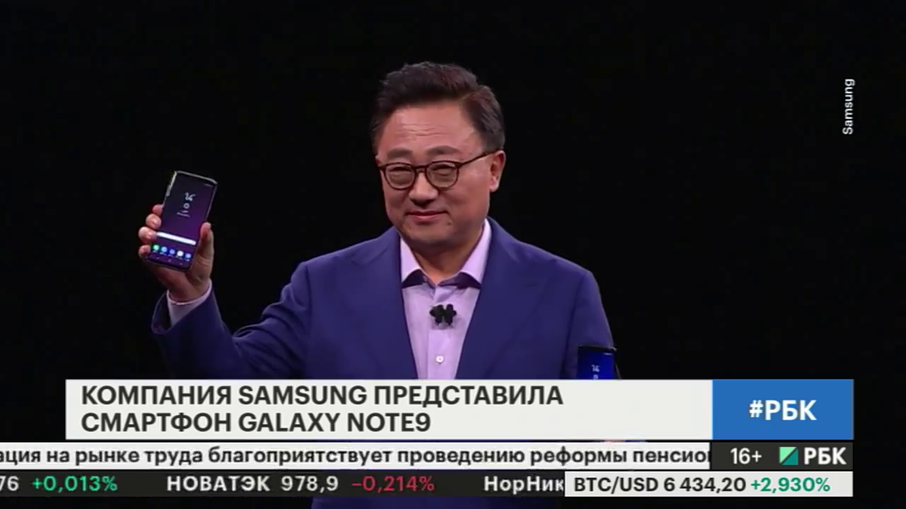 Компания Samsung представила смартфон Galaxy Note9