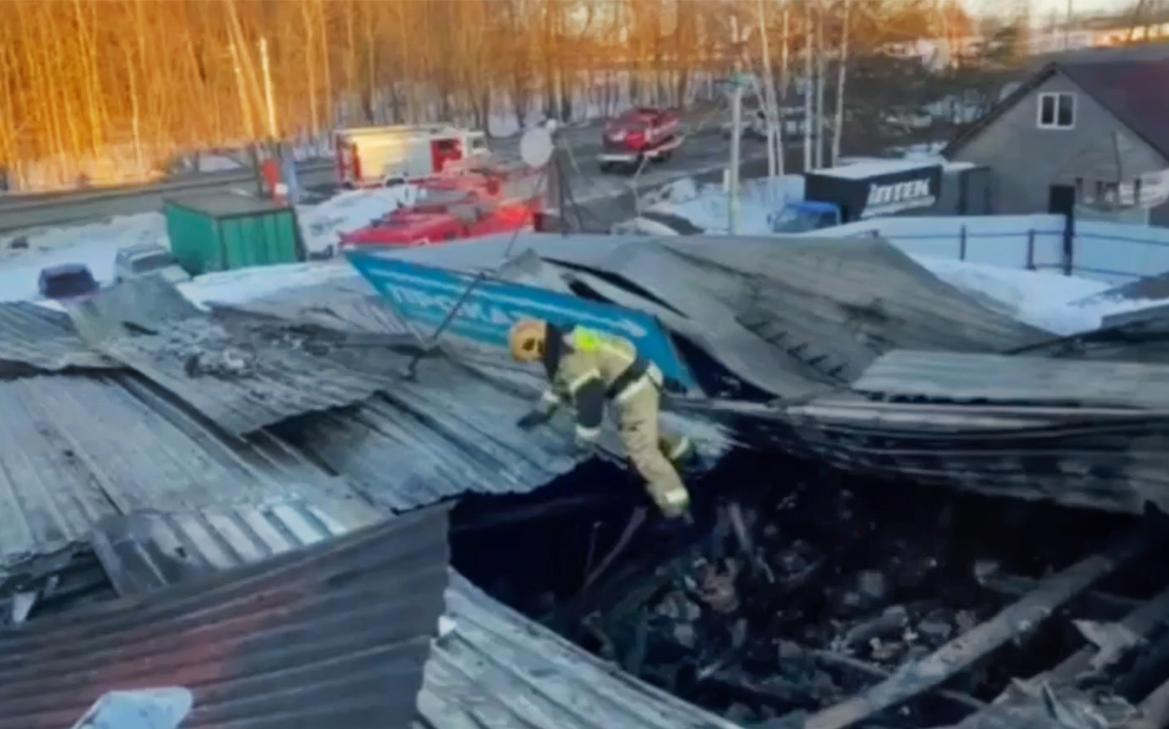 Тушение горящей фермы с 3 млн насекомых в Ижевске. Видео