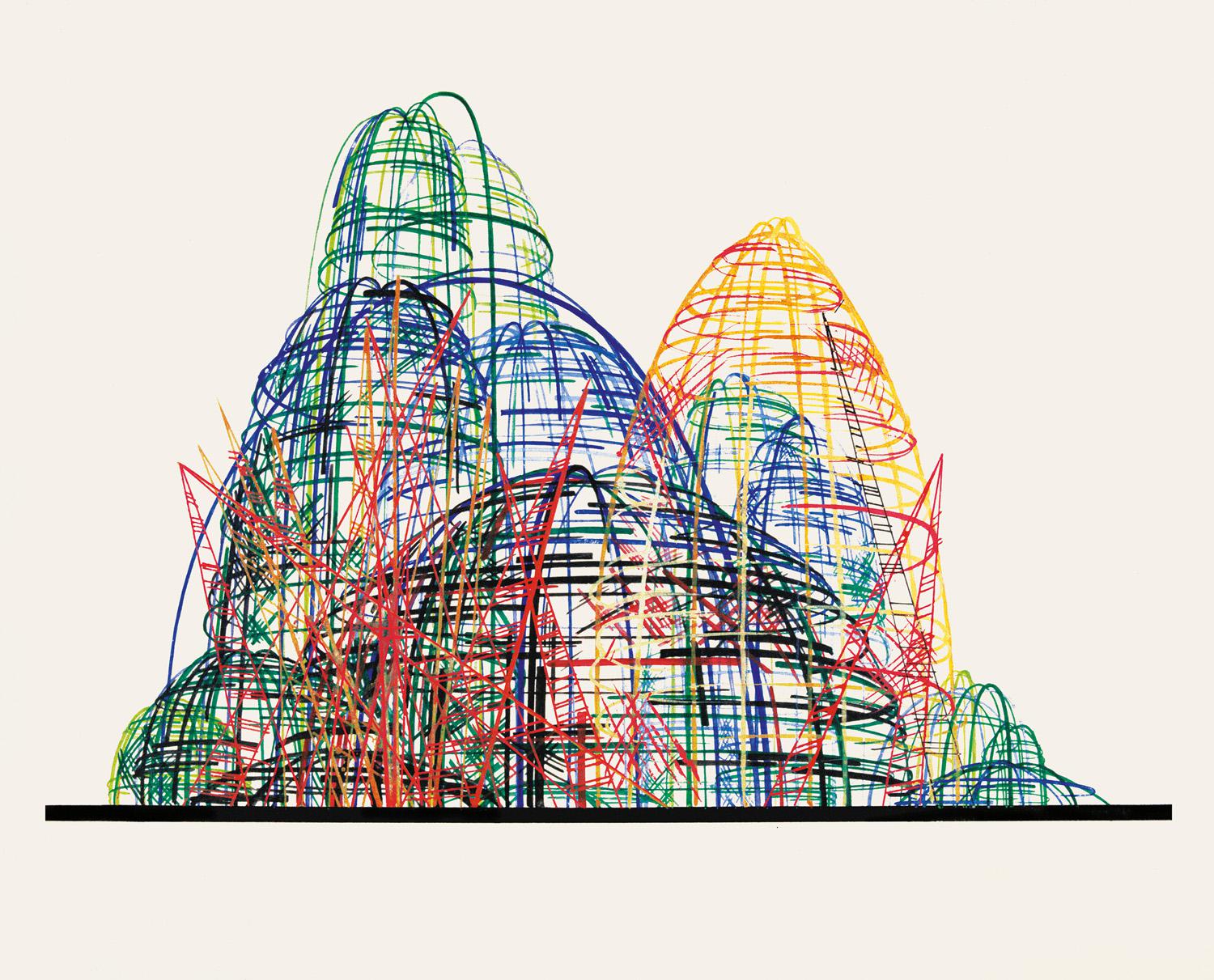 &laquo;Надуманная сложная пространственная композиция&raquo;, №&nbsp;89 из цикла &laquo;Архитектурные фантазии&raquo;, 1929&ndash;1932