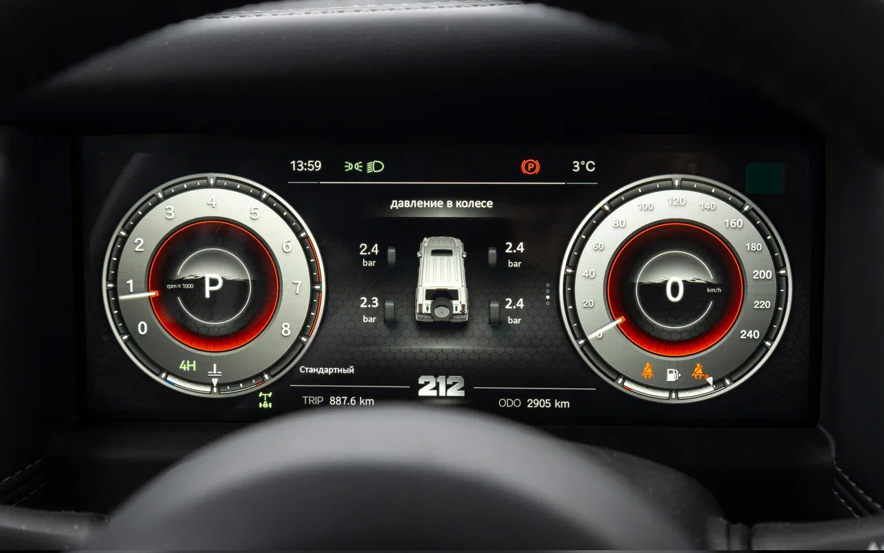 Система контроля давления в шинах — стандартная опция для BAW 212
