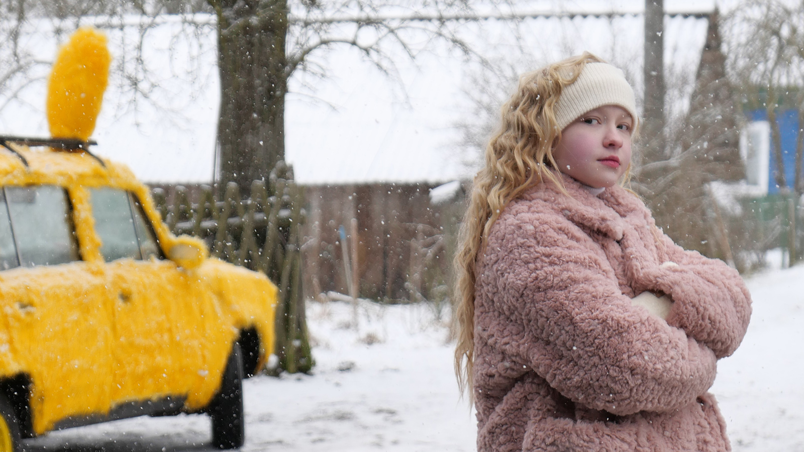 Ева Смирнова на съемках фильма «Драники»