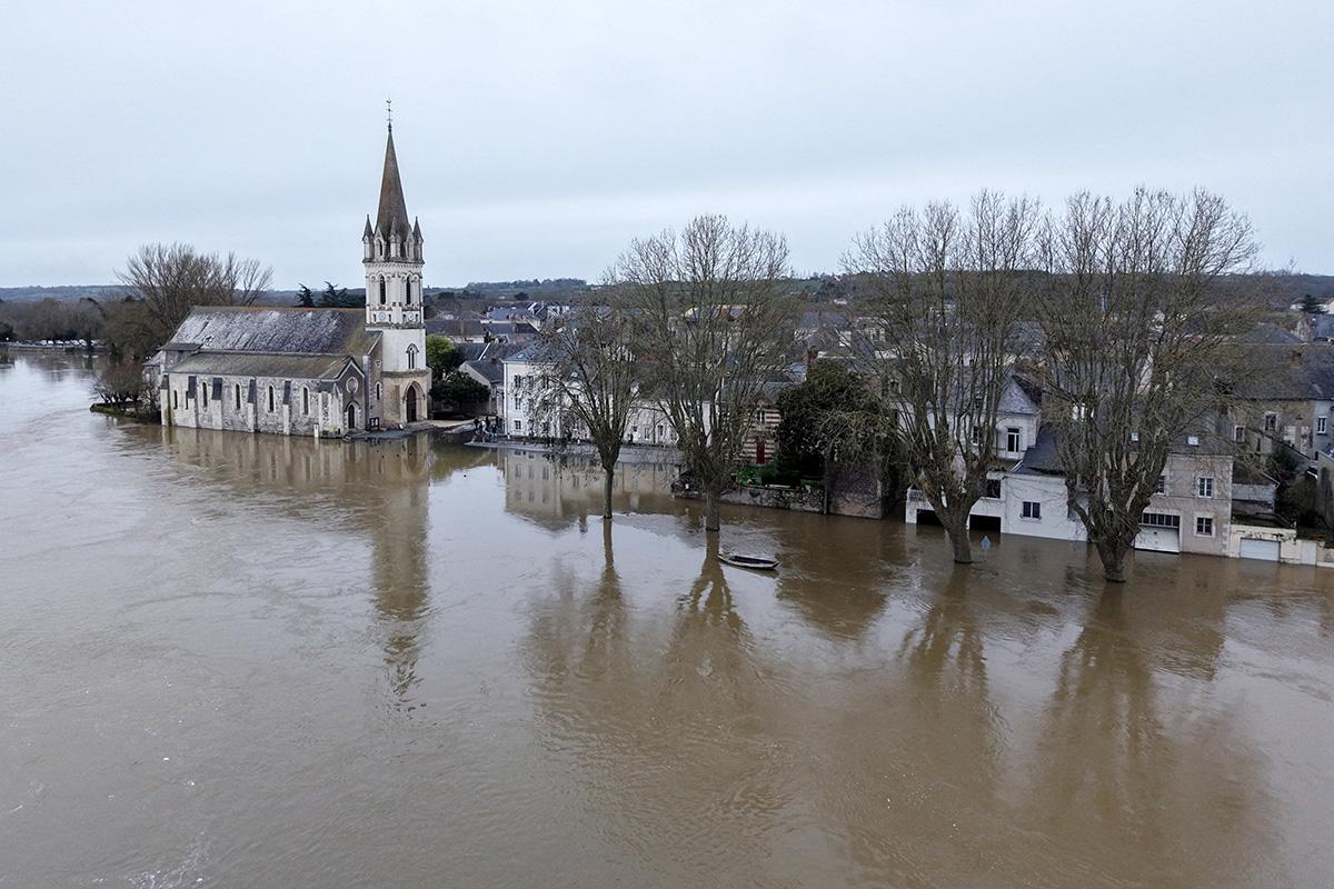 Последствия разлива реки Луара в Шалон-сюр-Луар, 17 февраля 2026 года
