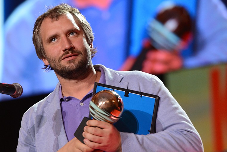 Режиссер картины "Дурак" Юрий Быков, получивший приз "За лучший сценарий". 