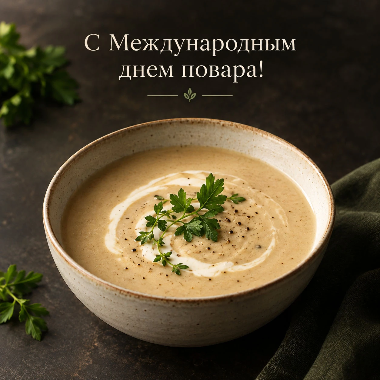 Открытка с поздравлением с Международным днем повара