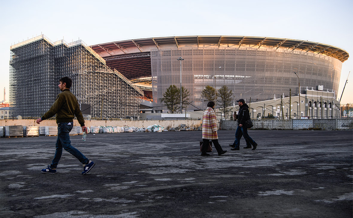 Строящийся к чемпионату мира FIFA-2018 стадион &laquo;Екатеринбург Арена&raquo;