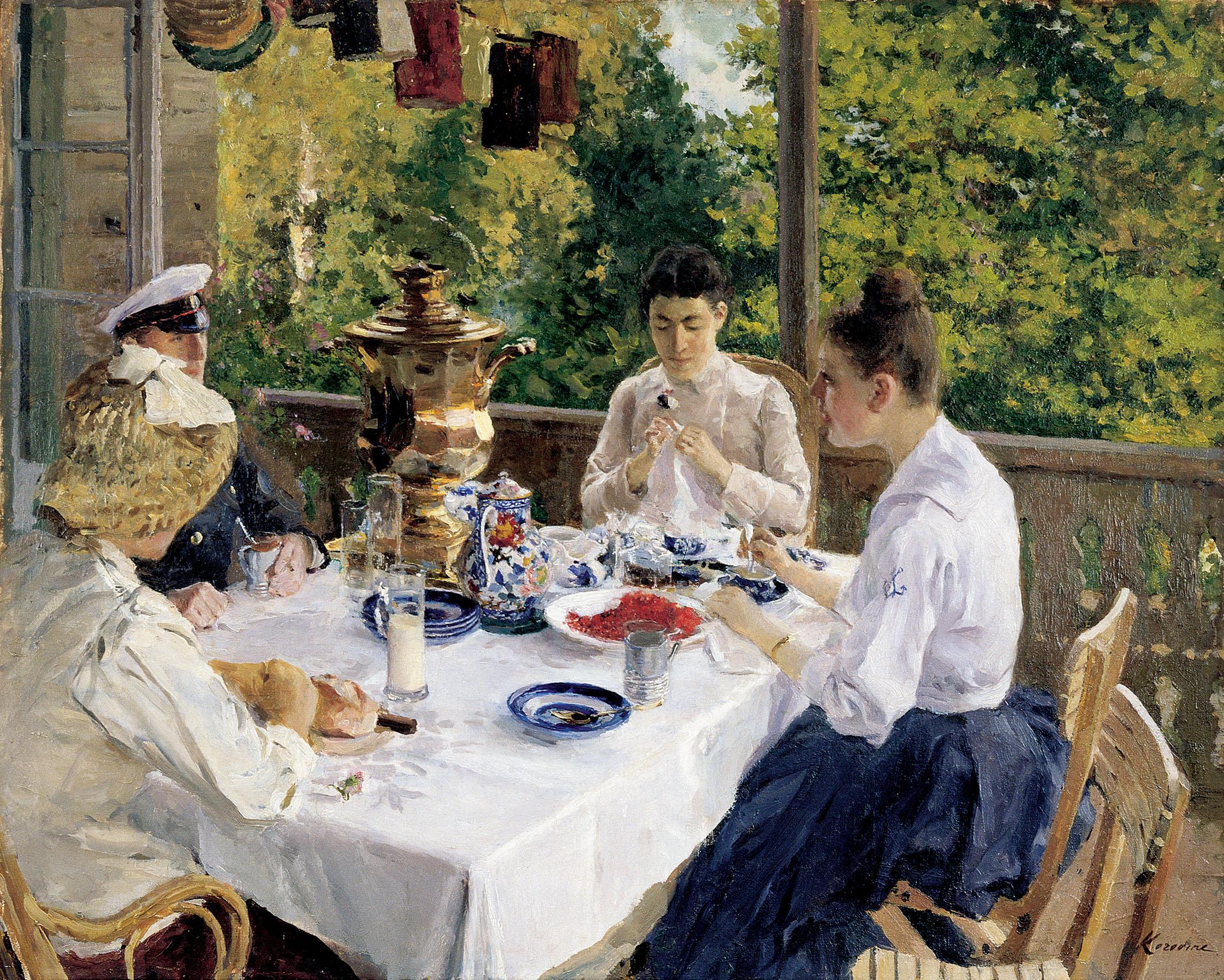Константин Коровин, &laquo;За чайным столом&raquo;, 1888
