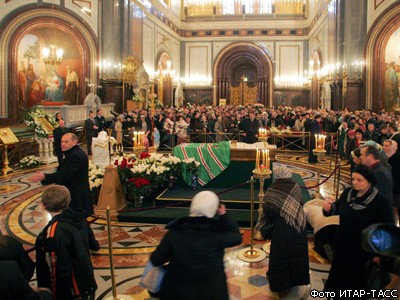 Церемония прощания с патриархом Московским и всея Руси Алексием II 