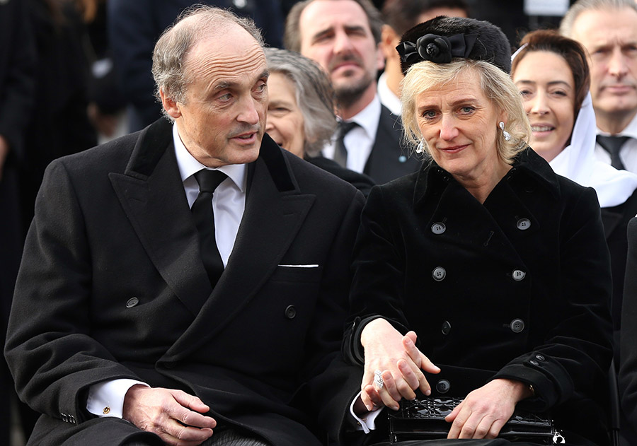 Бельгийская принцесса Астрид и ее муж принц Лоренс на похоронах Михая I
