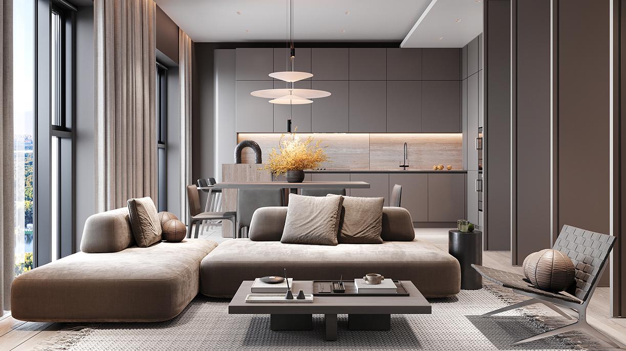 Клубный квартал премиум-класса &laquo;Крылатская 33&raquo;. Вариант дизайна квартиры