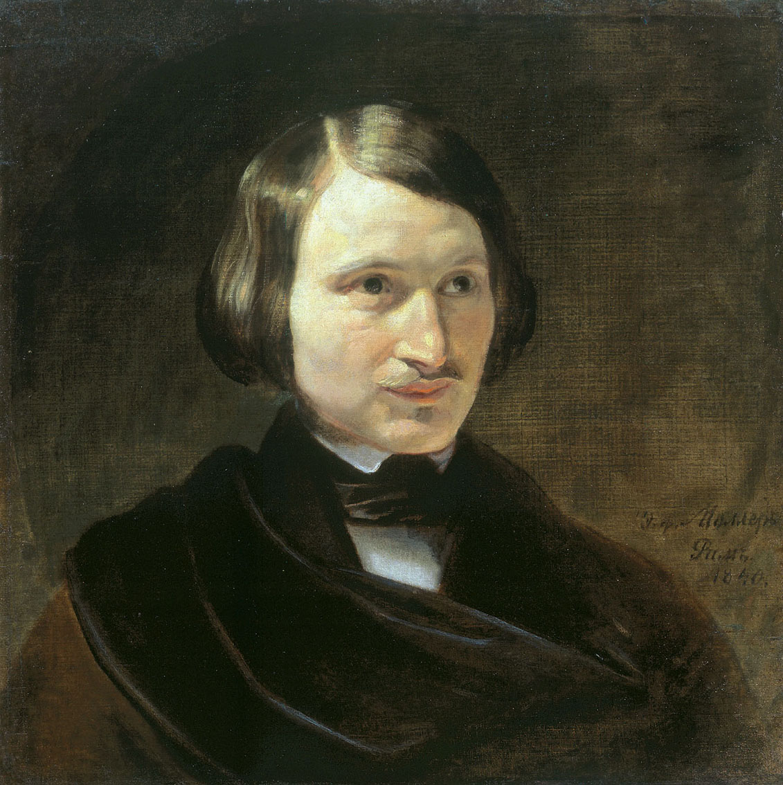 Николай Гоголь. Портрет кисти Федора Моллера, 1840