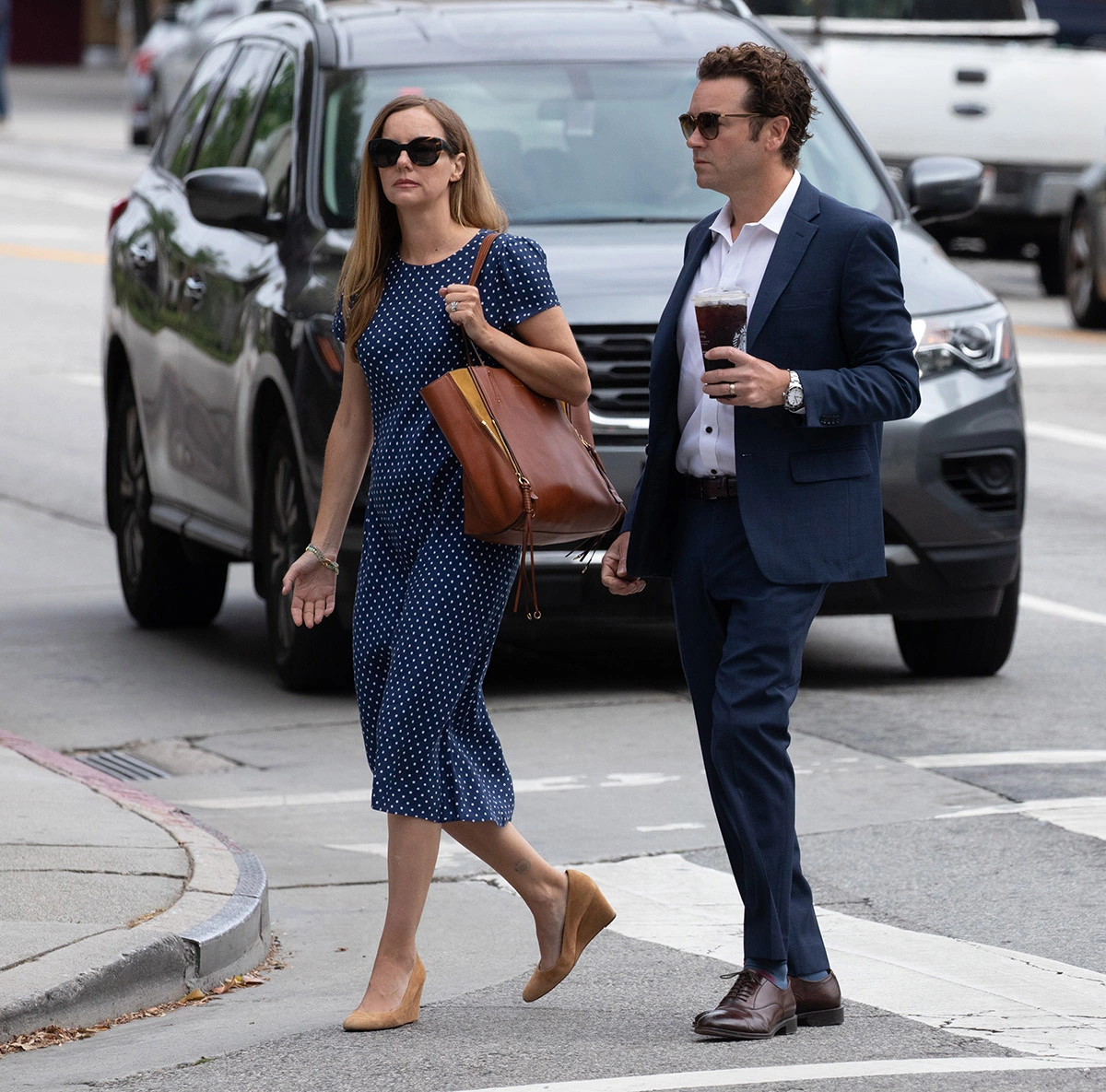 <p>Актер Дэнни Мастерсон с женой актрисой Бижу Филлипс, Лос-Анджелес, май 2023 г.</p>