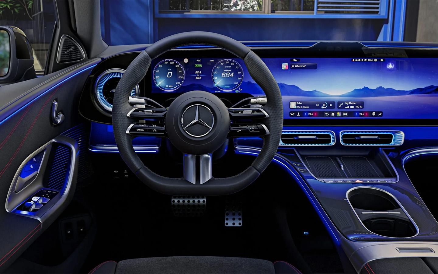 Раскрыт салон нового Mercedes C-class. «Веганская» кожа и звезды в крыше