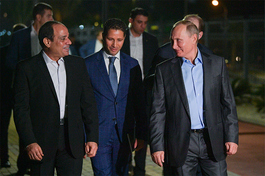 Абдель Фаттах ас-Сиси (слева) и Владимир Путин (справа)&nbsp;