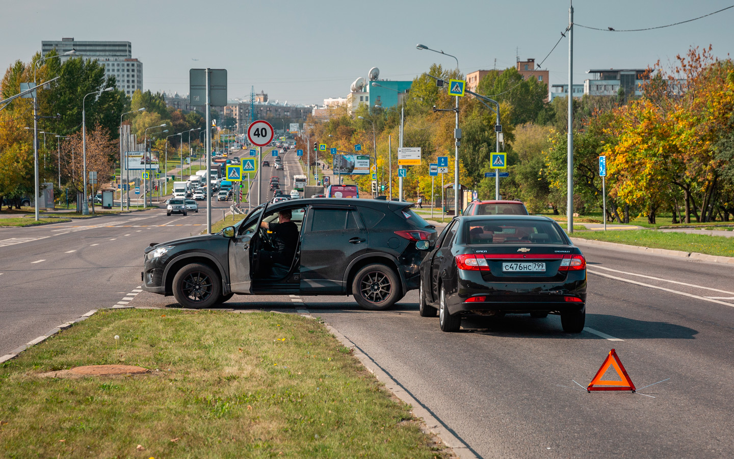 Действия при аварии автомобиля