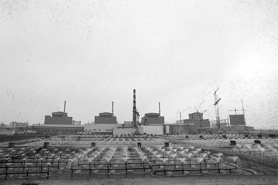 На фото: Запорожская АЭС,&nbsp;15 мая 1987