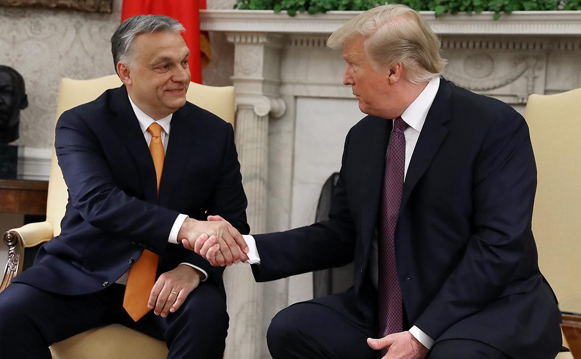 Дональд Трамп (справа) и Виктор Орбан